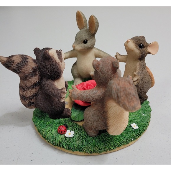 Charming Tails Ring Around The Rosie Fitz and Floyd Figurine Club Exclusive 9715 - Picture 8 of 9